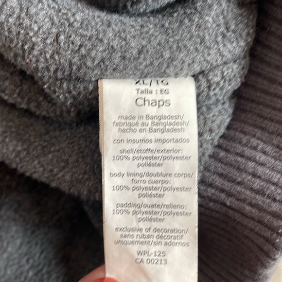 Chaps navy blue fleece vest with outer zipper pockets  Men’s size XL - Picture 7 of 14